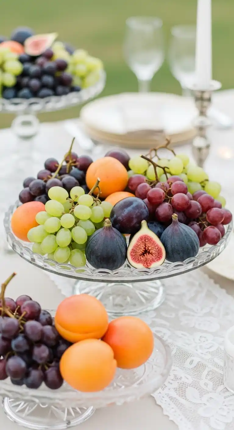16. Vintage Glass Platter Arrangement