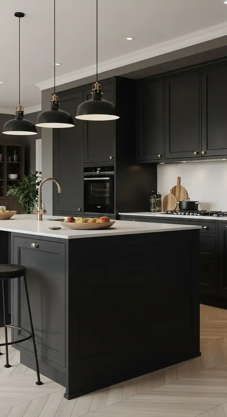 18. Sleek Black Island Drama