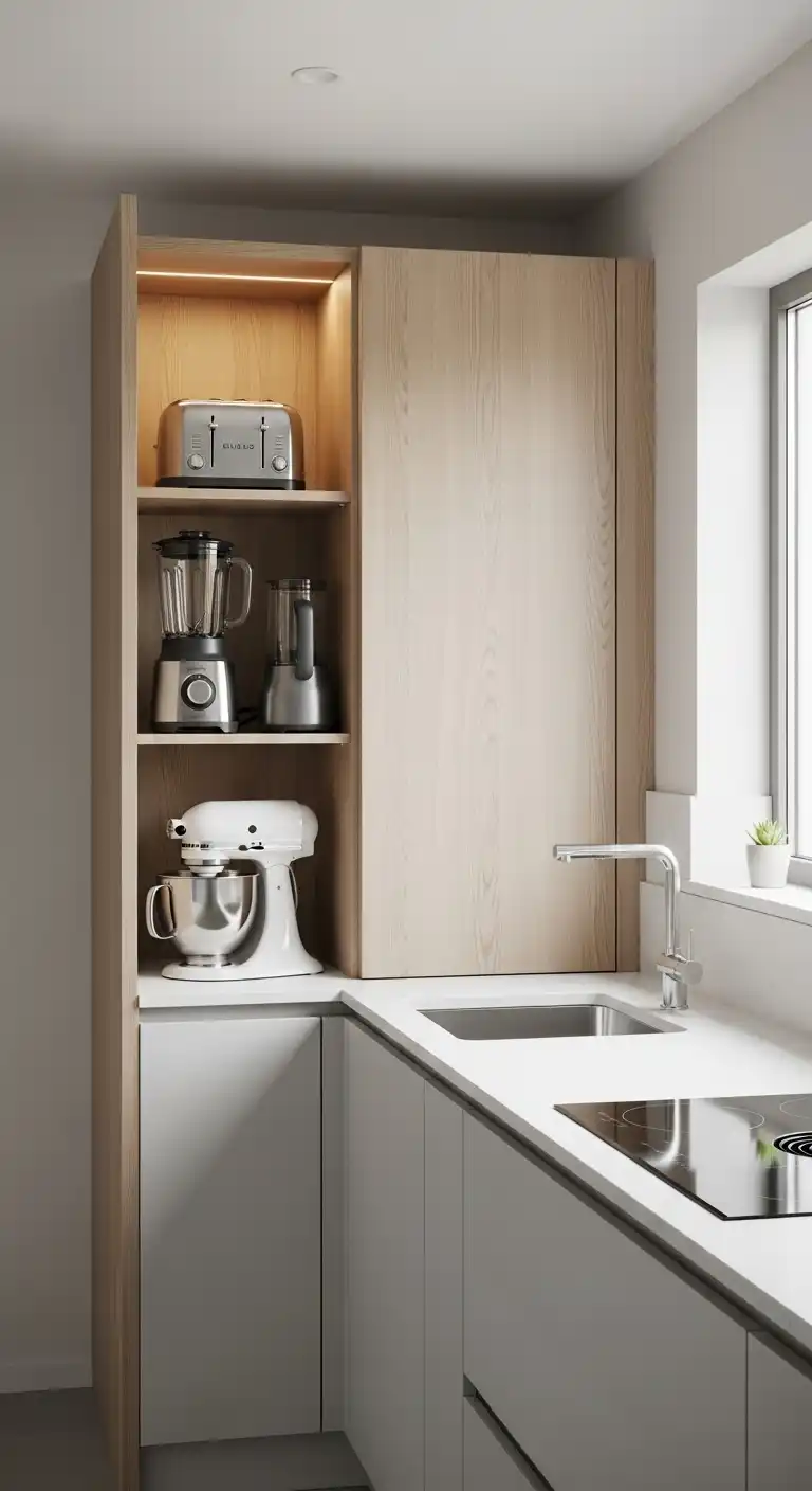 19. Hide Appliances in Cabinets