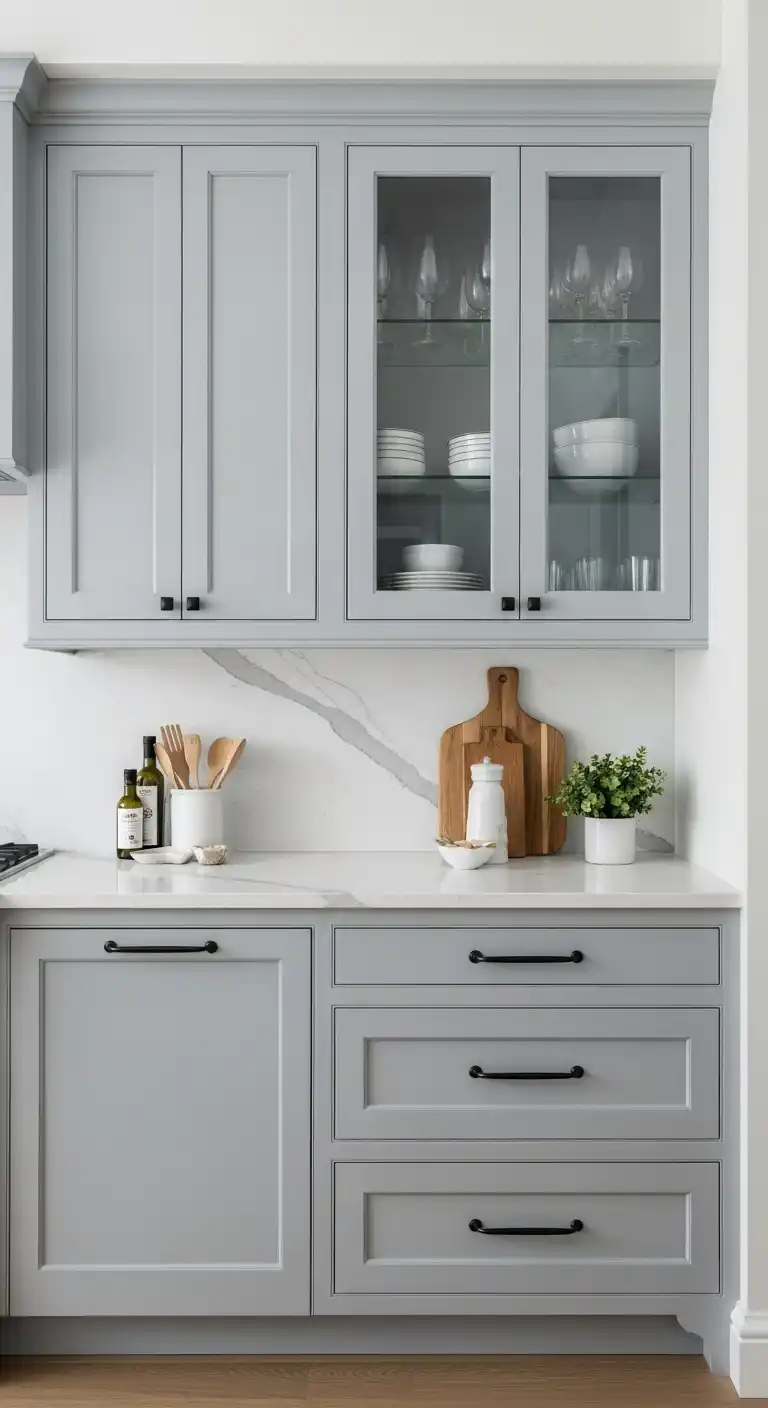 19. Light Gray Coastal Cabinets