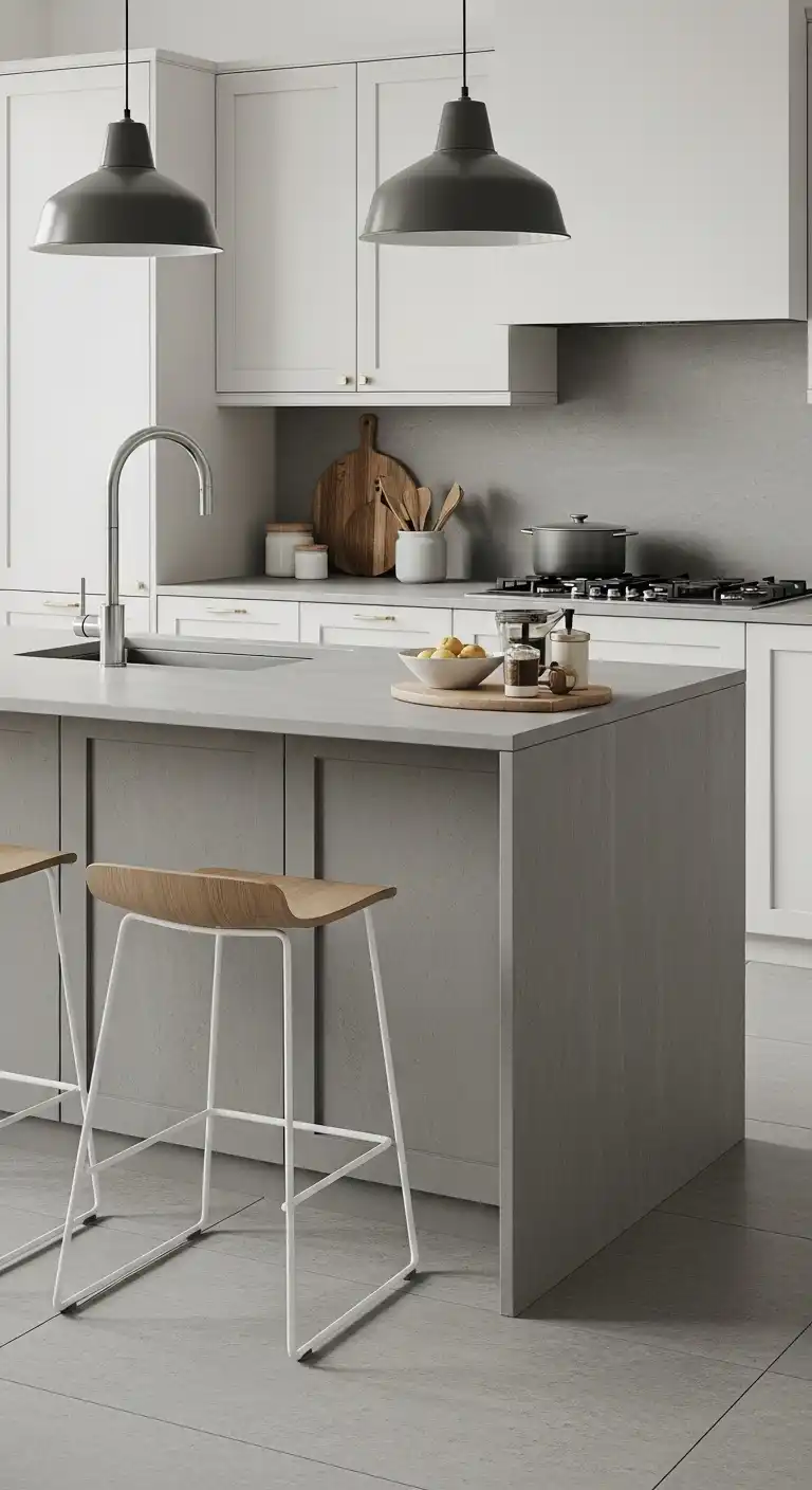 19. Neutral Gray Ceramic Slabs