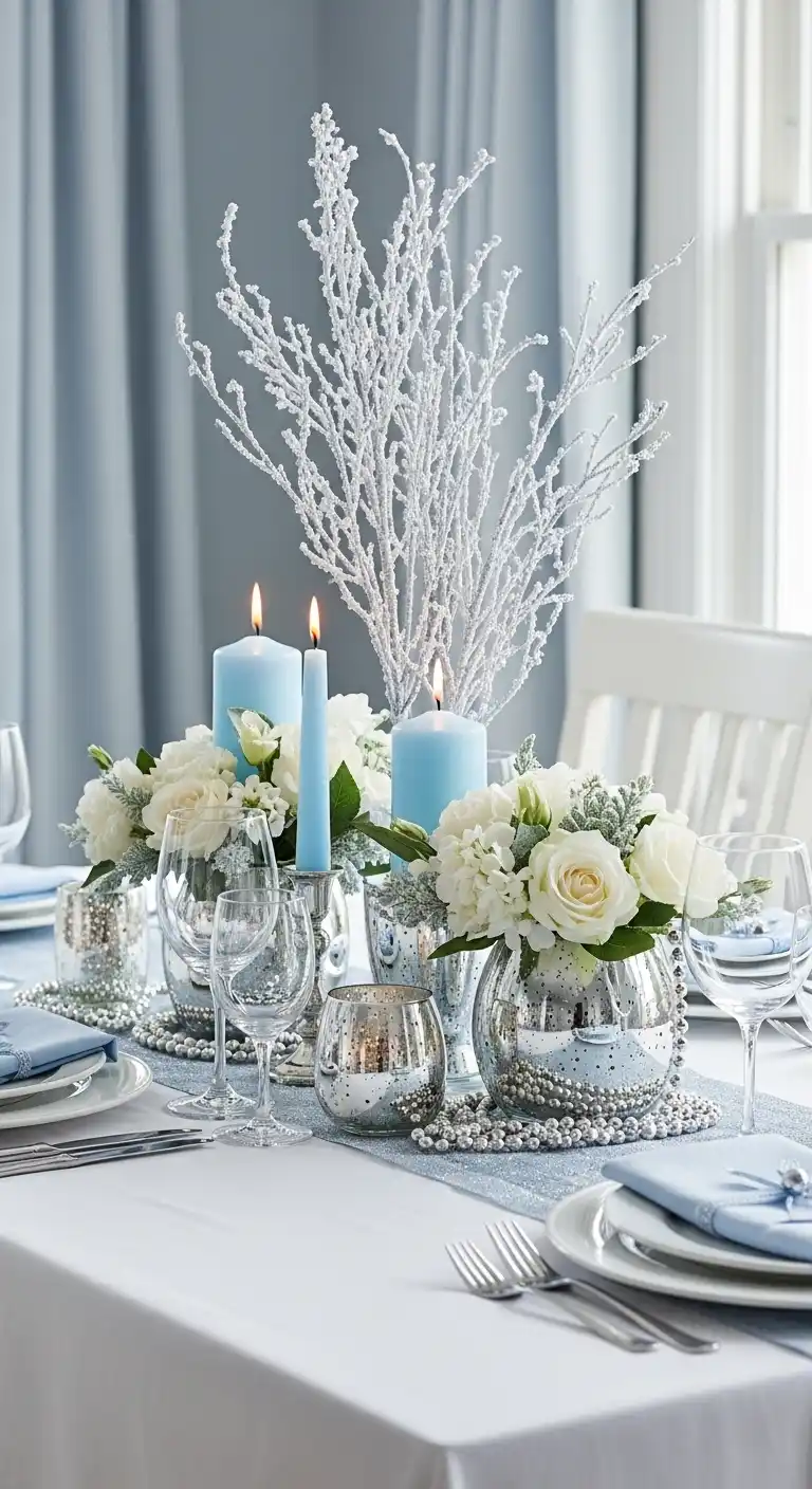 2. Ice Blue and White – Wintery and Serene