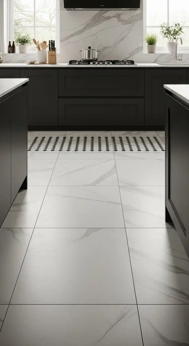 2. Porcelain Tile Flooring