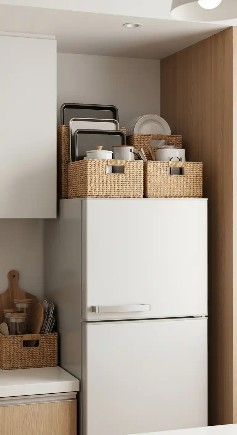 21. Use the Space Above Your Fridge