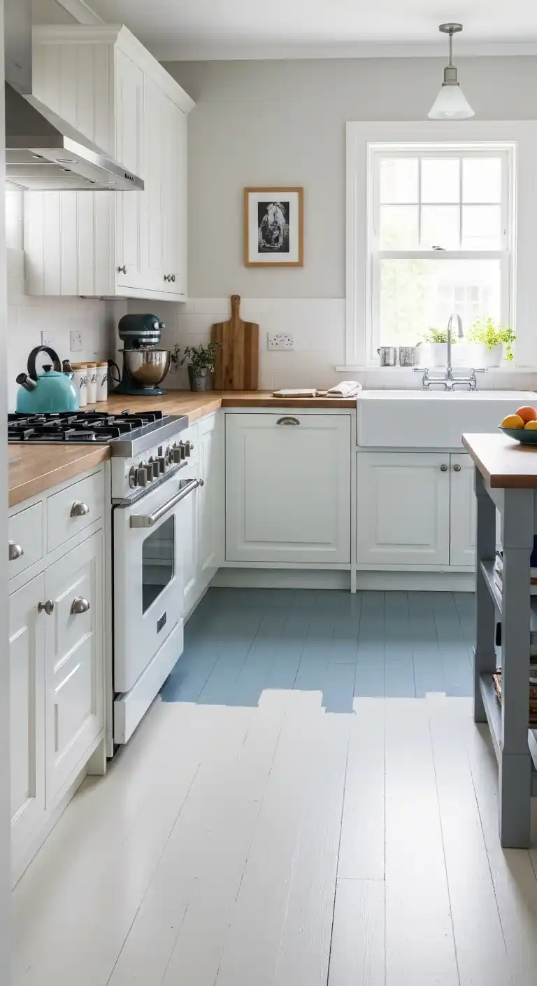 23. Painted Wood Floors