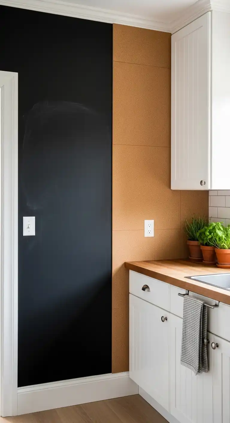 23. Use Chalkboard or Cork Wall Panels