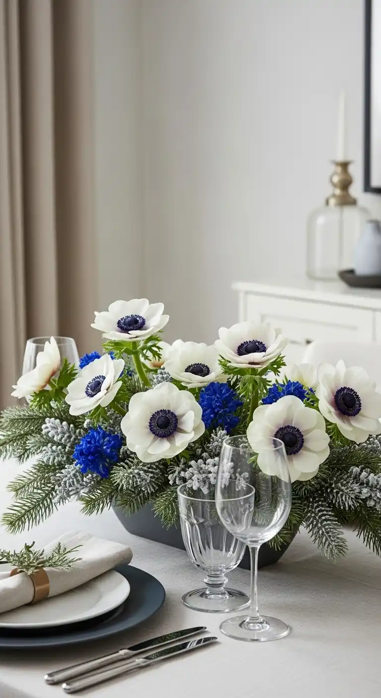 25. Anemones in Blue and White