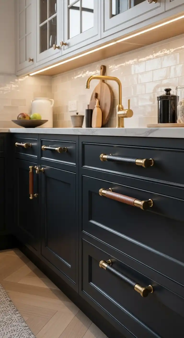 27. Statement Hardware on Custom Cabinets