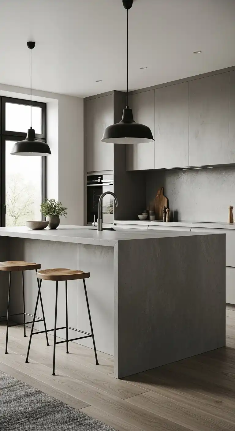 28. Minimalist Concrete Island