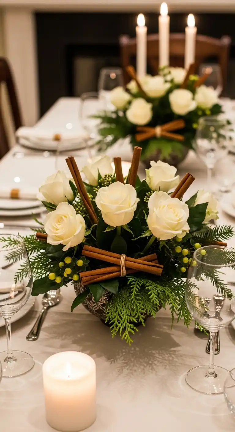 28. Roses with Cinnamon Sticks