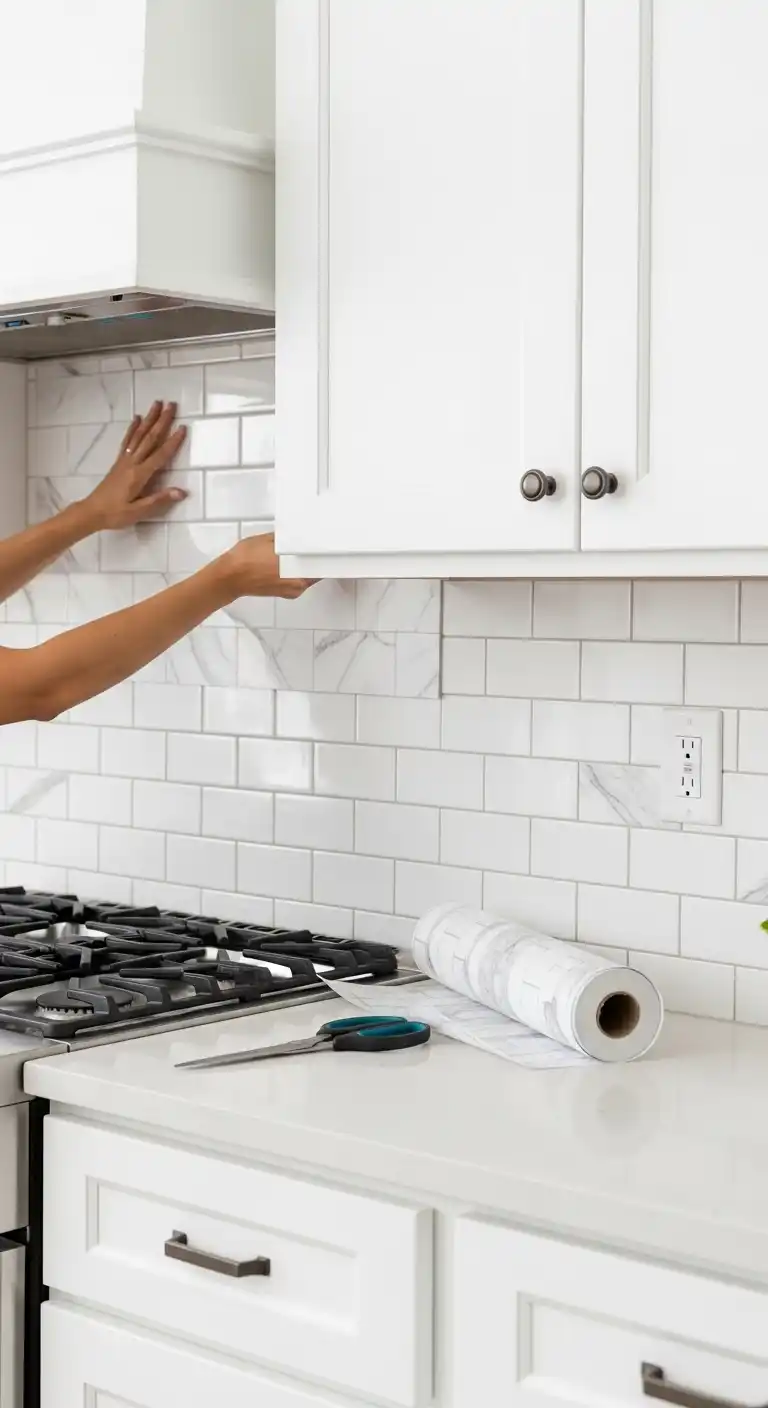 3. Add Peel-and-Stick Backsplash Tiles