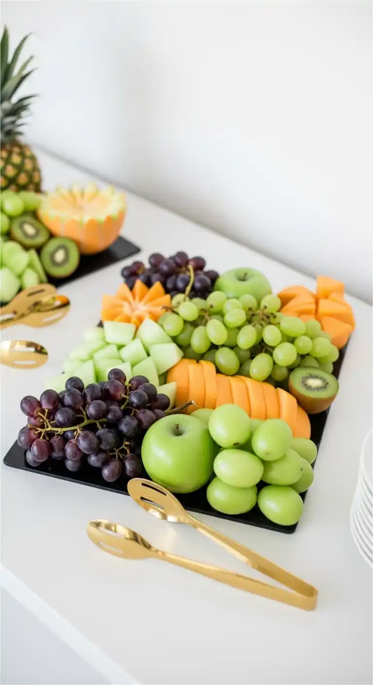 4. Minimalist Monochrome Fruit Arrangement