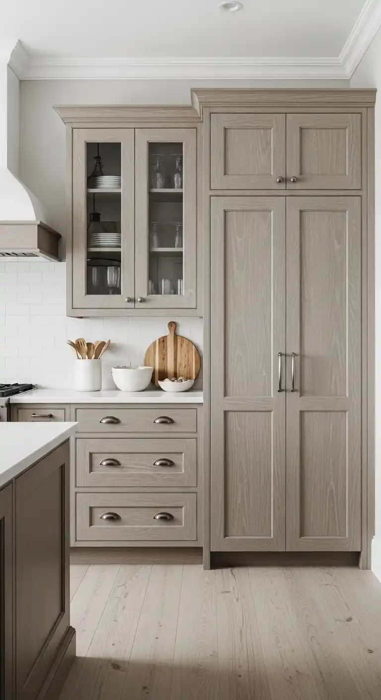 5. Driftwood Finish Cabinets