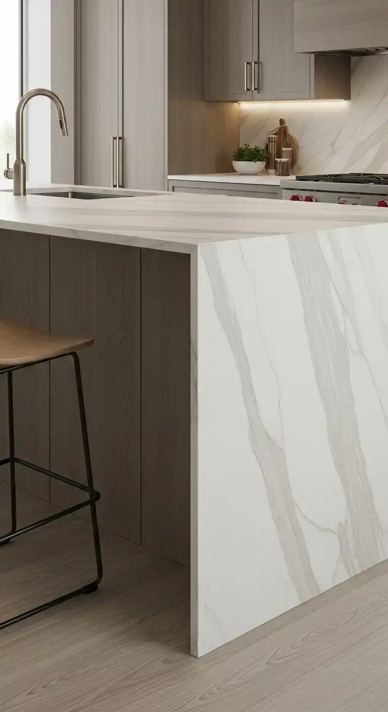 5. Seamless Waterfall Edge Design