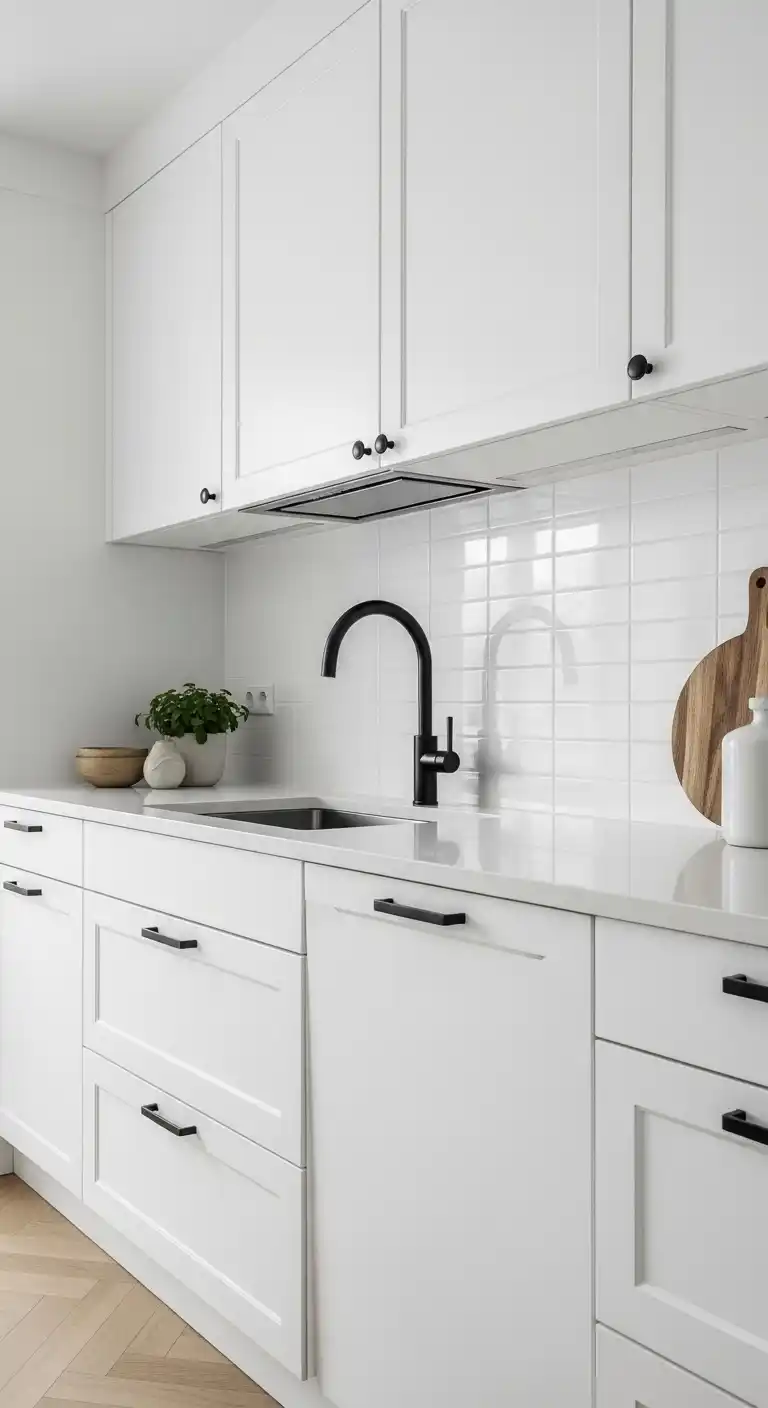 7. Choose matte white finishes for a soft, contemporary vibe