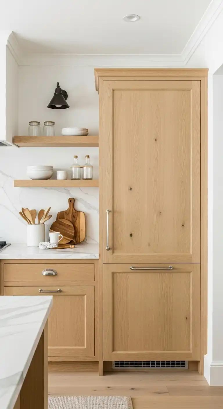 7. Natural Wood Coastal Cabinets