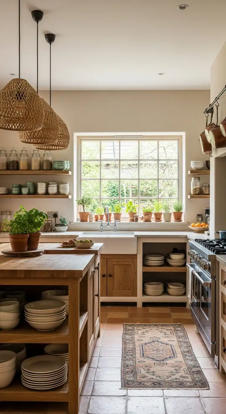 9. Install Open Wooden Shelving