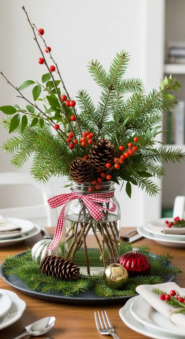 Budget-Friendly Christmas Greenery Centerpieces