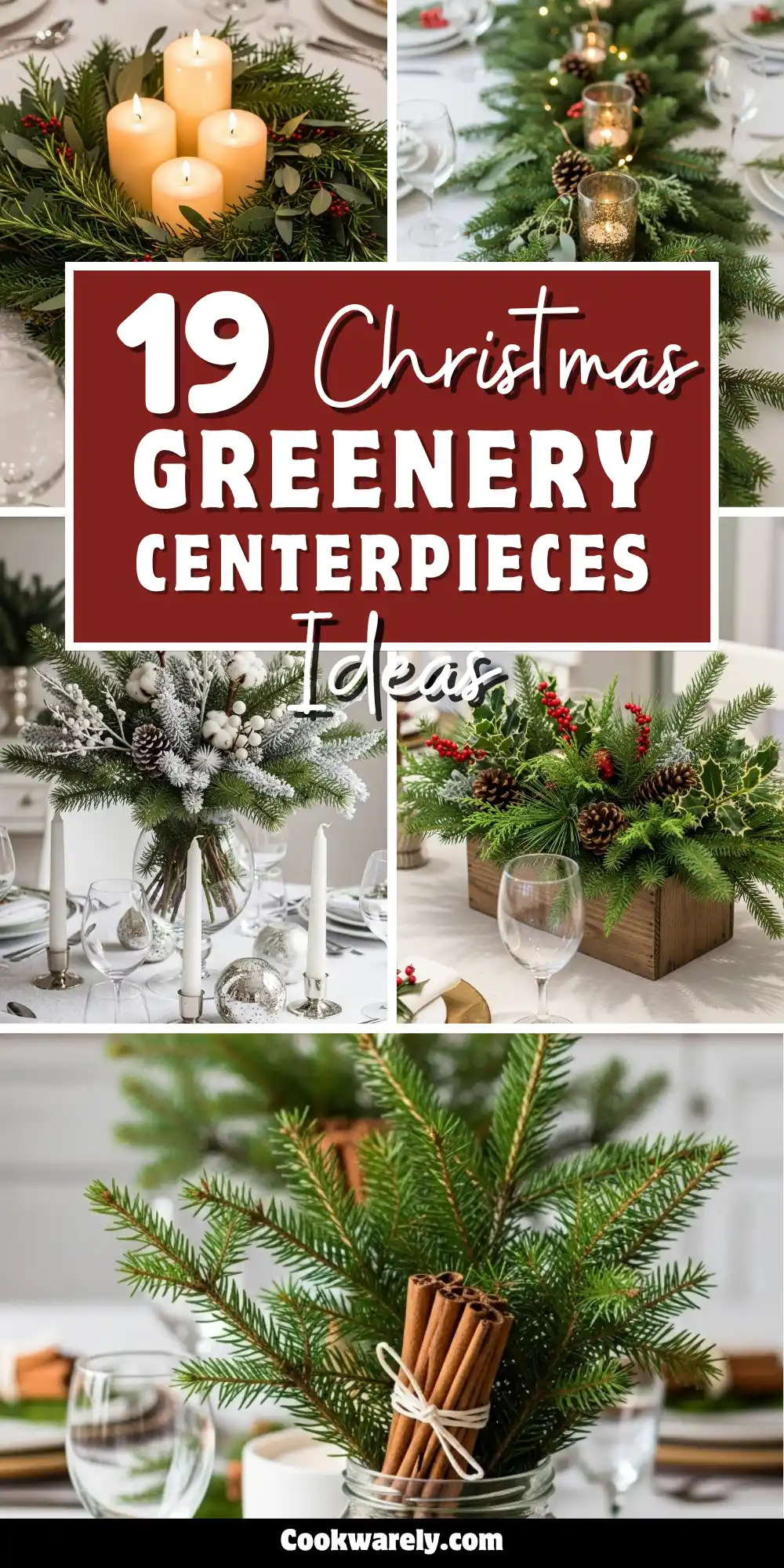 Christmas Greenery Centerpieces