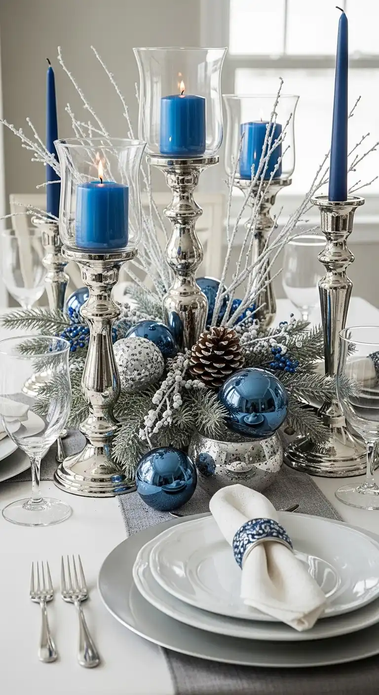 Design Foundations for a Blue and Silver Table Setting