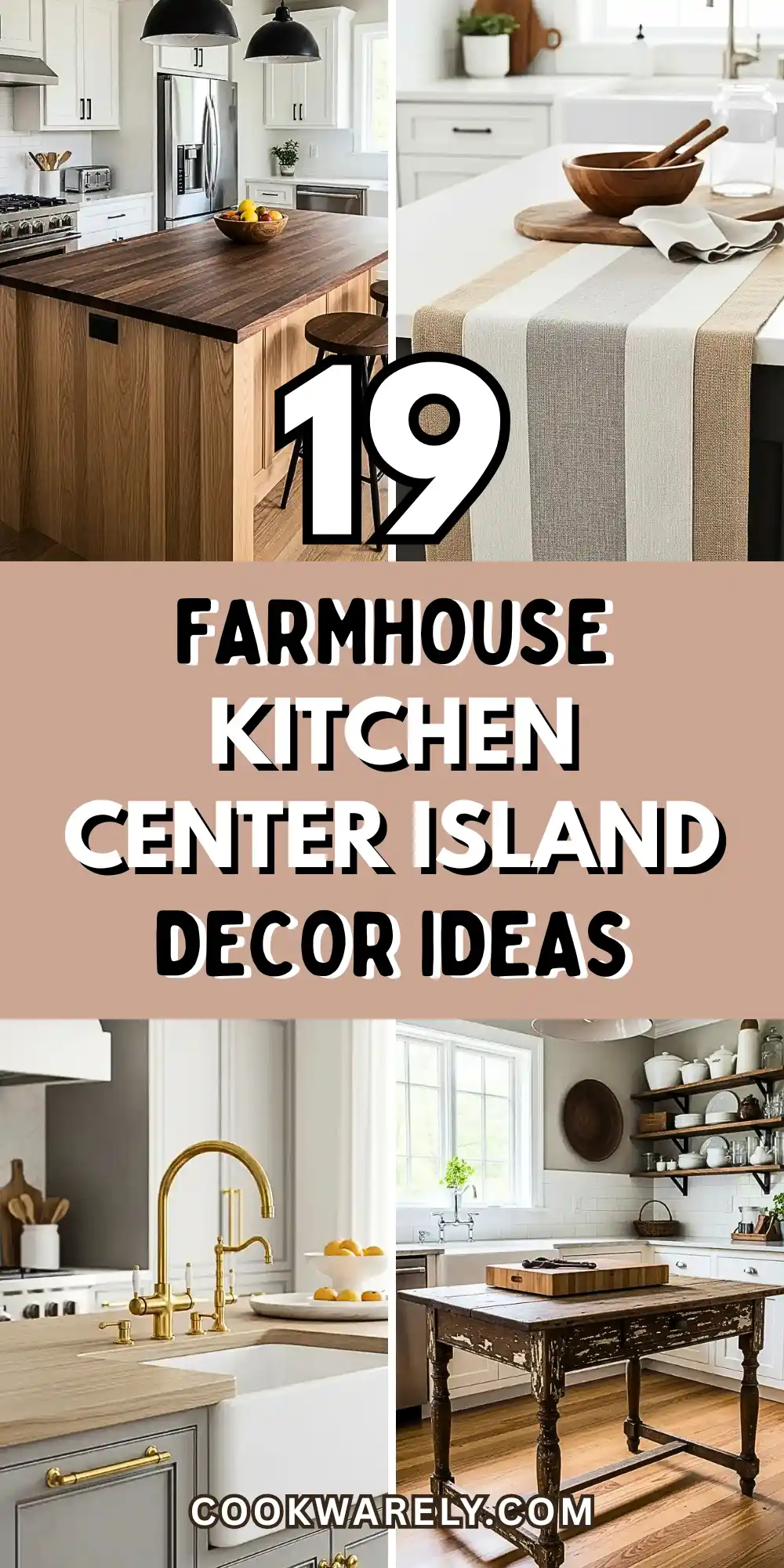 Farmhouse Kitchen Center Island Decor Ideas