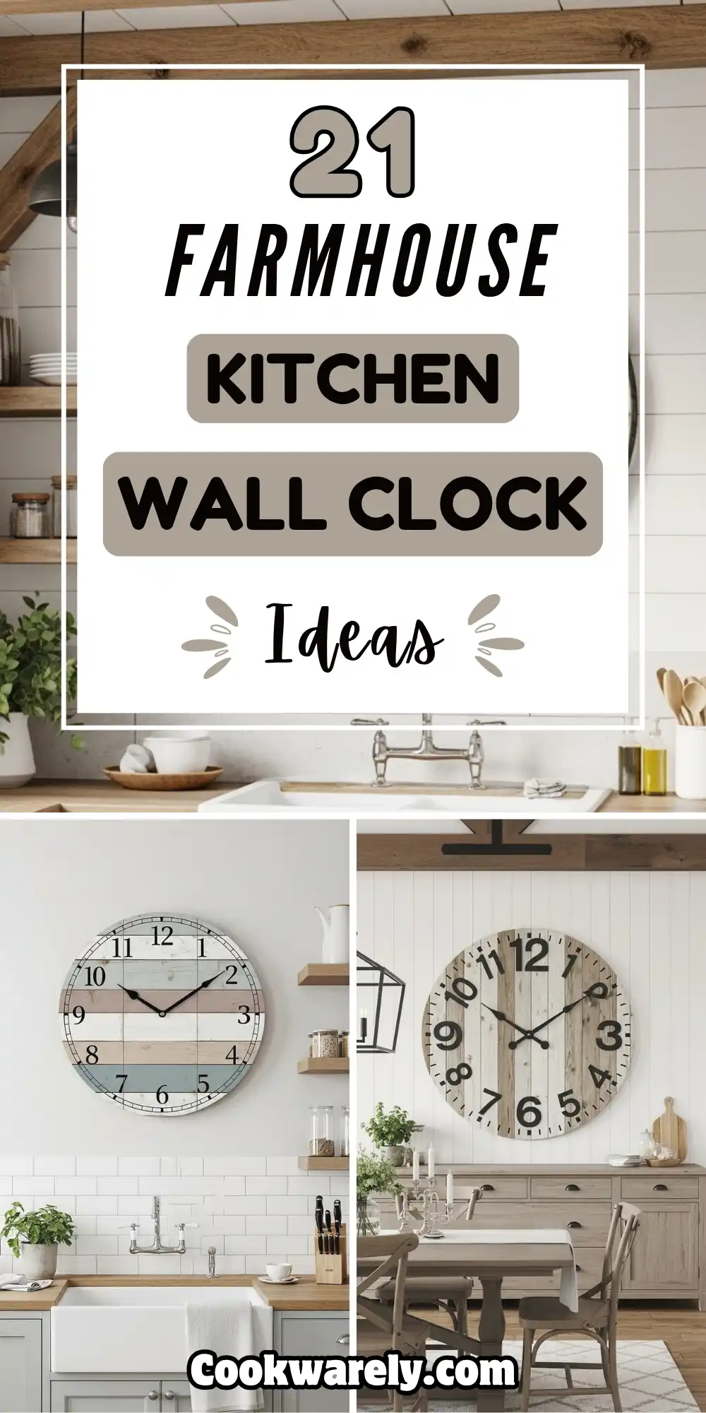 Farmhouse Kitchen Wall Clock