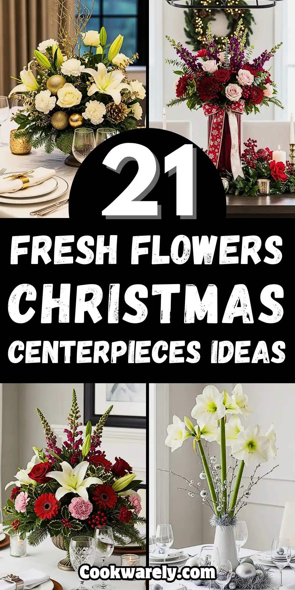 Fresh Flowers Christmas Centerpieces (2)