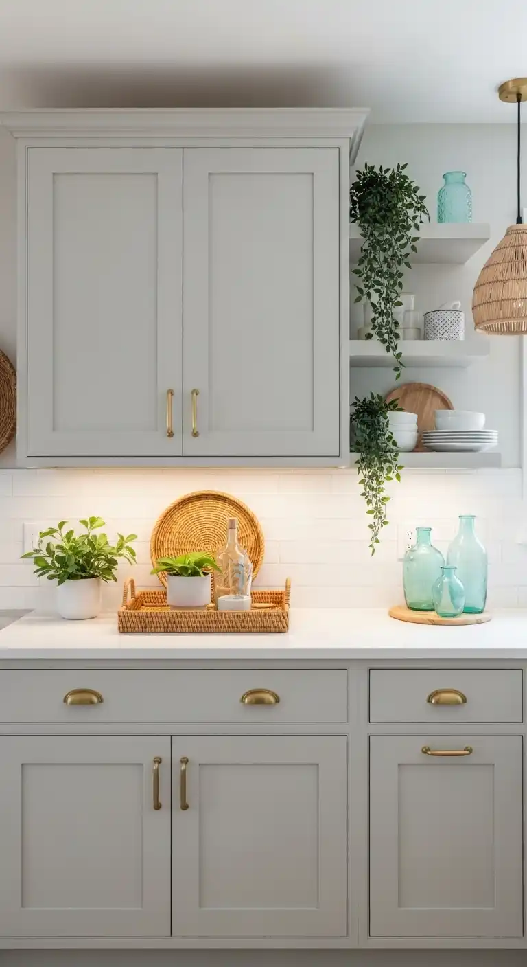 Smart Styling Tricks for Coastal Kitchen Cabinets