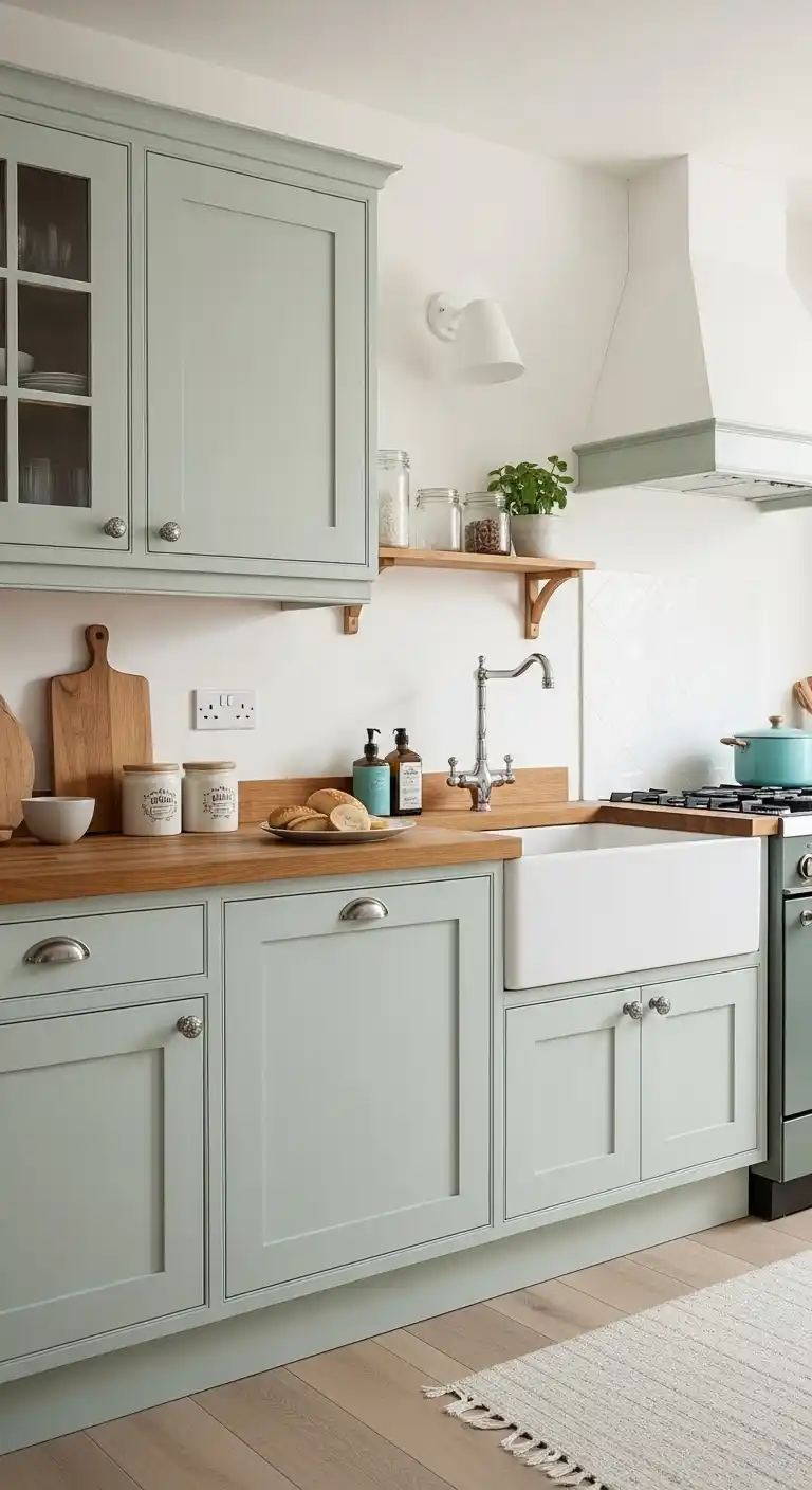 1. Choose Soft Pastel Cabinets