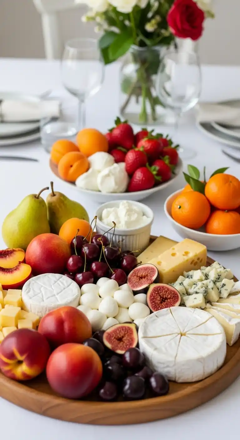 1. Seasonal Fruit and Cheese Tray