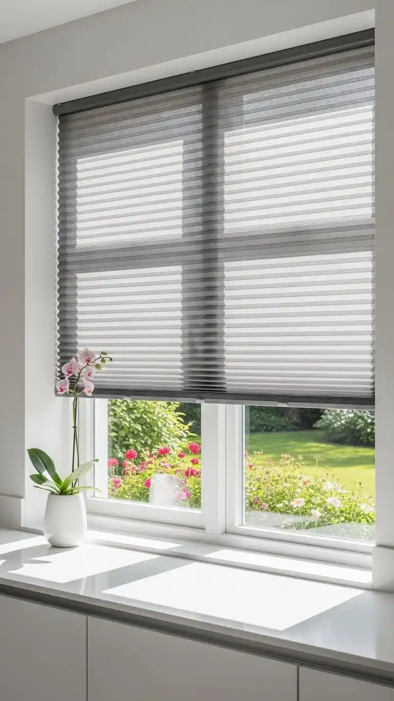 10. Pleated Blinds for Contemporary Style