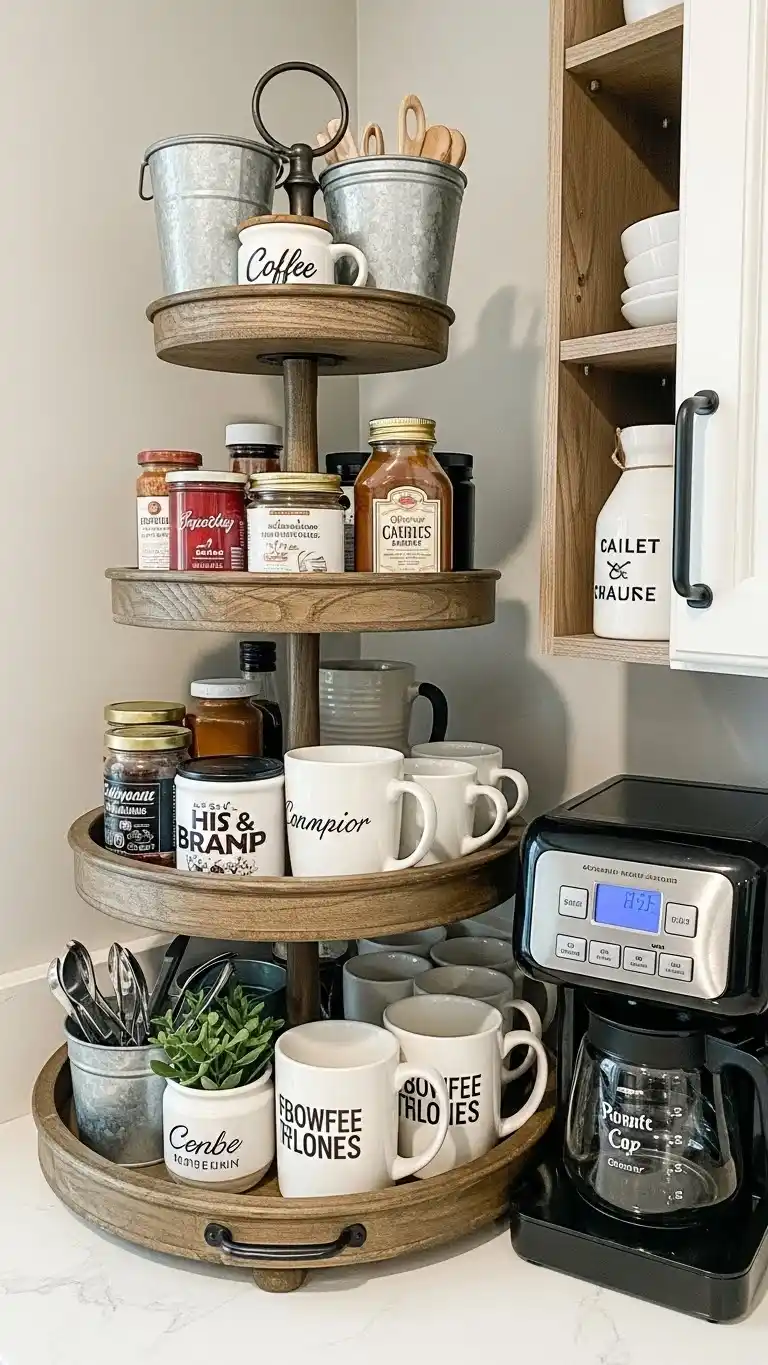 13. Tiered Tray Display Bar