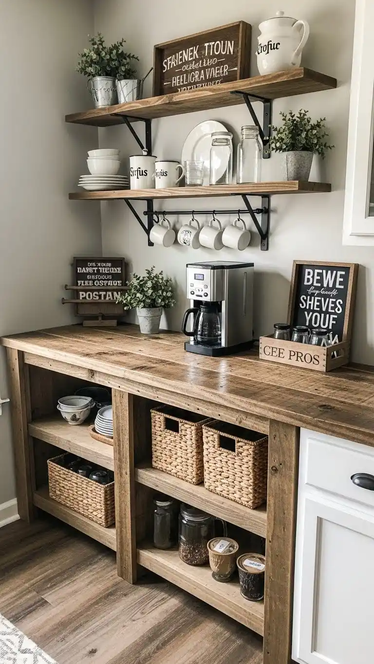 14. Rustic Barnwood Countertop