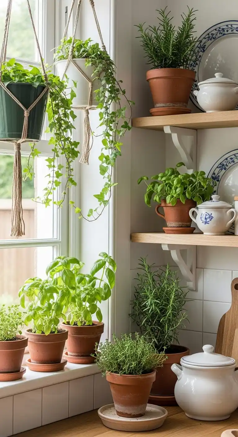 14. Style with Fresh Herbs and Plants