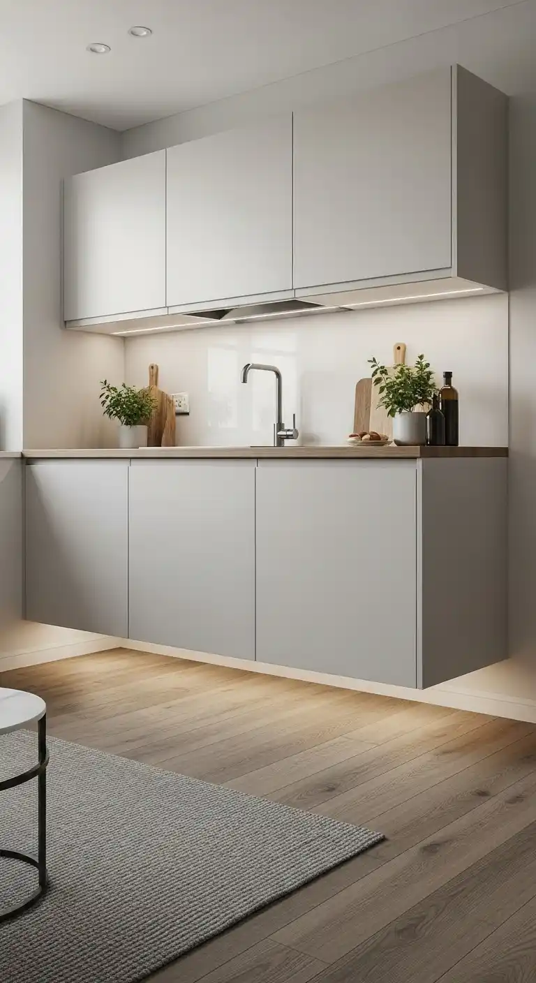 15. Floating Cabinet Designs for Airy Modernity