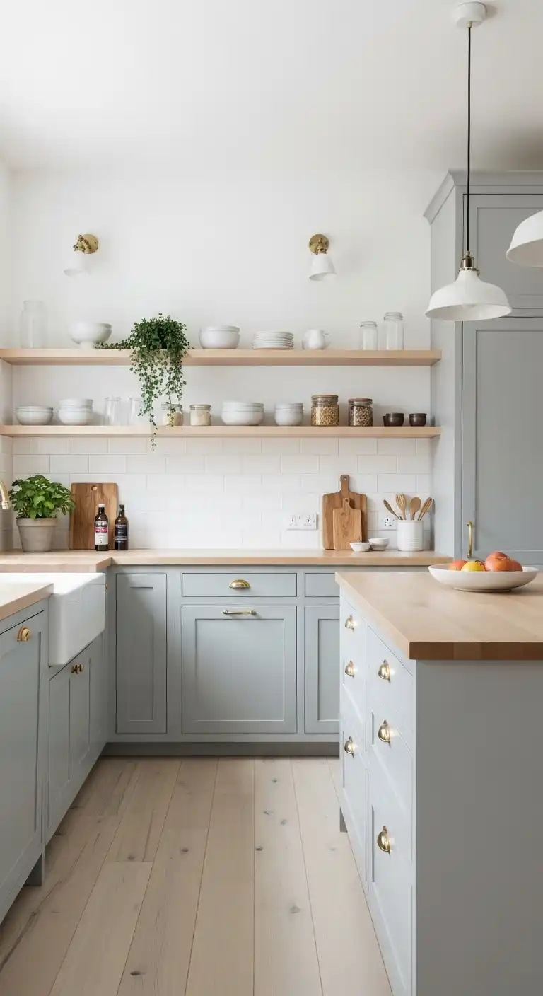 15. Scandinavian Kitchen with Maple Slab Countertops