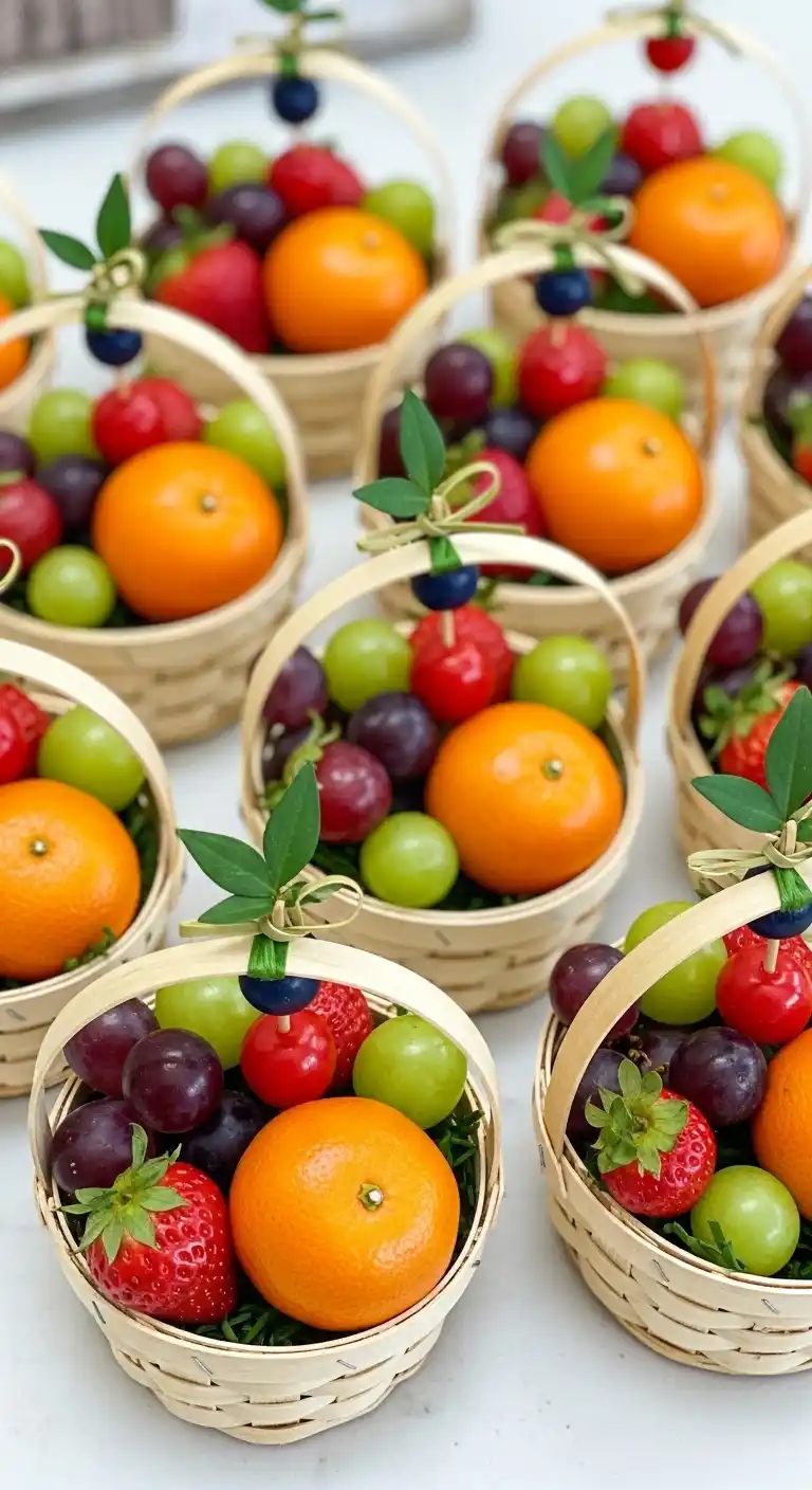 15. Tropical Mini Fruit Baskets