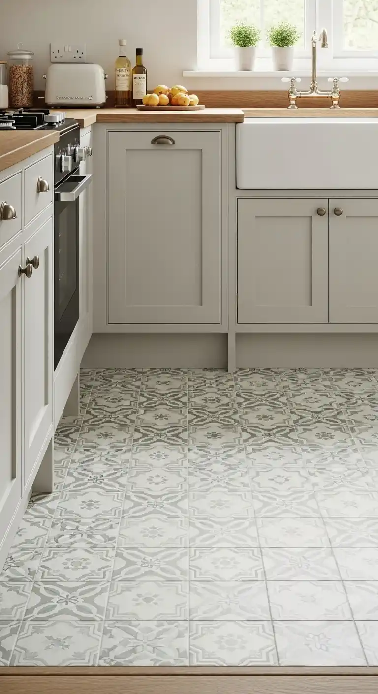 16. Incorporate Patterned Floor Tiles