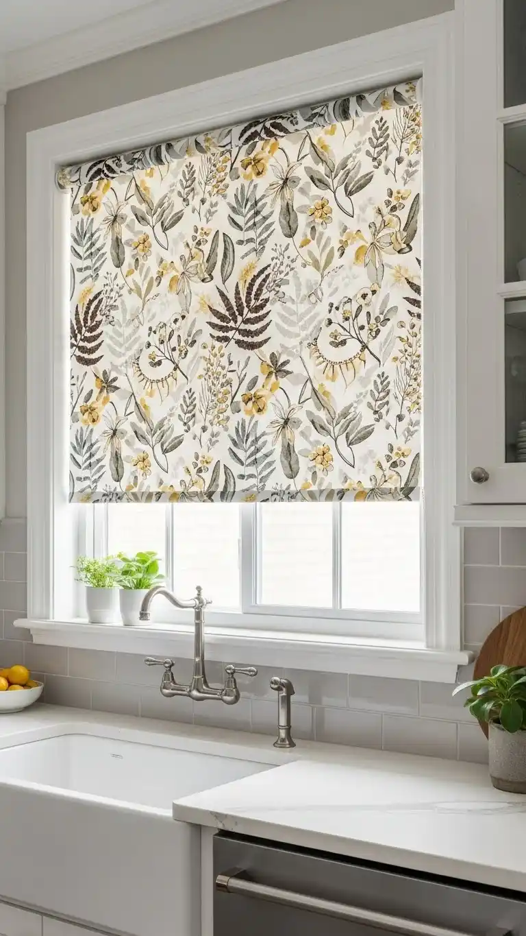 17. Patterned Roller Shades for Playful Style