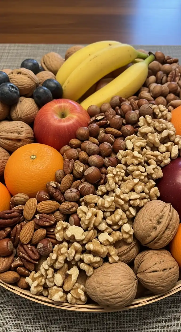 18. Fruit and Nut Combo Basket Decoration