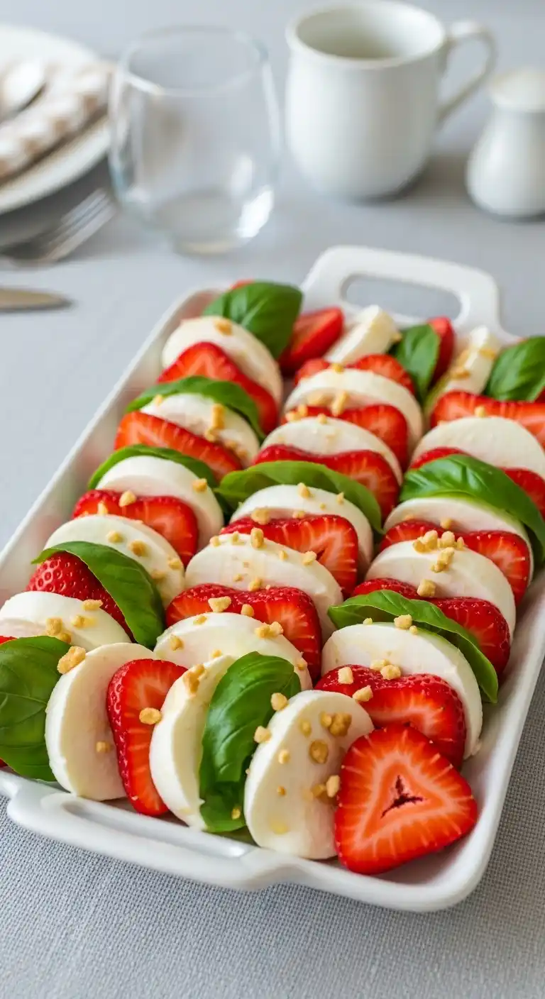 18. Strawberry and Mozzarella Tray