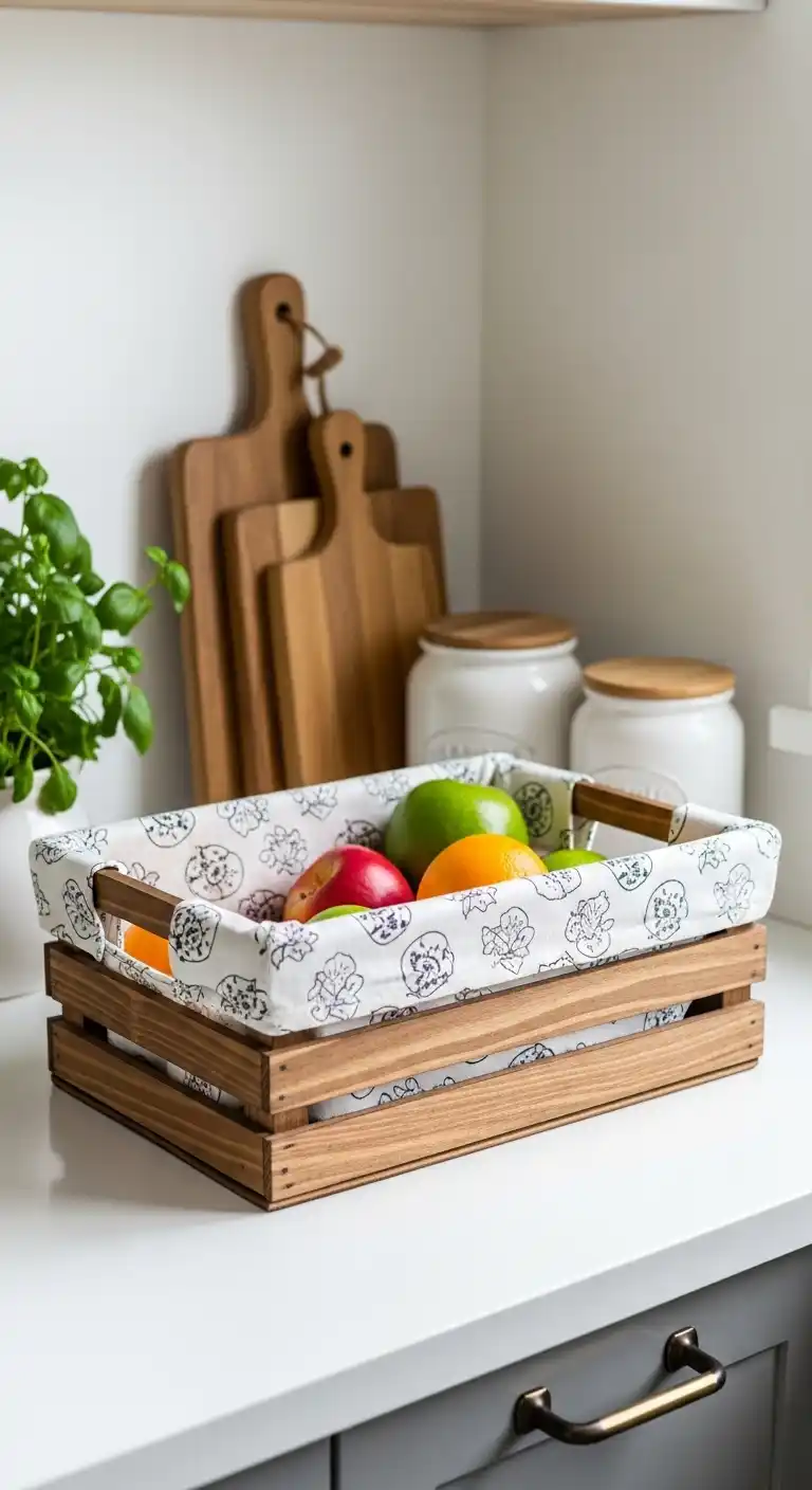 18. Wooden Crate-Style Basket