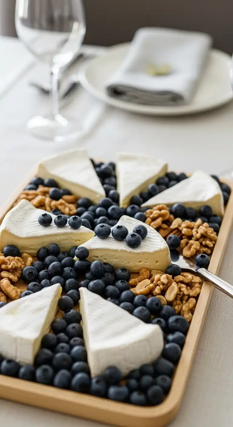 19. Blueberry and Brie Cheese Tray