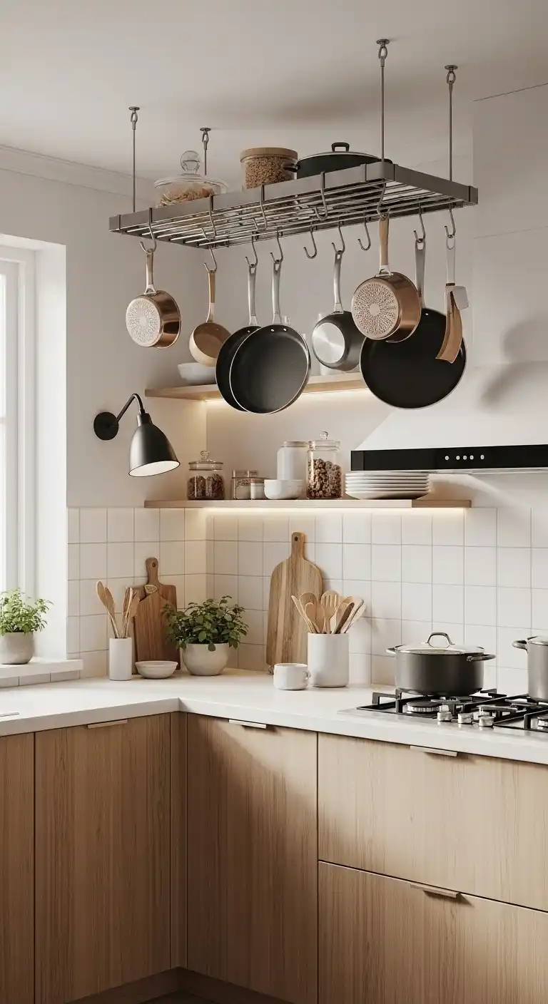 19. Ceiling-Mounted Pot Racks