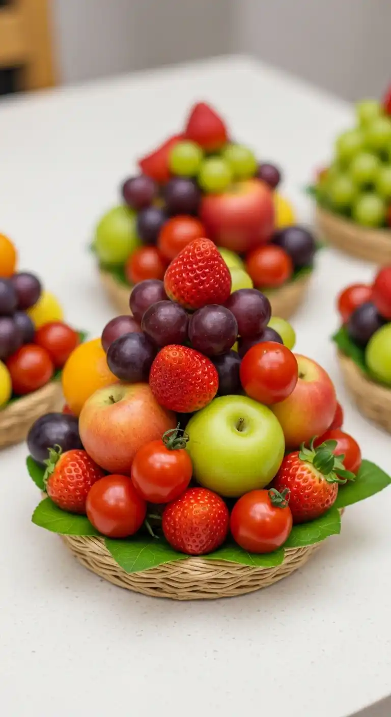 19. Compact Desktop Fruit Basket Decoration