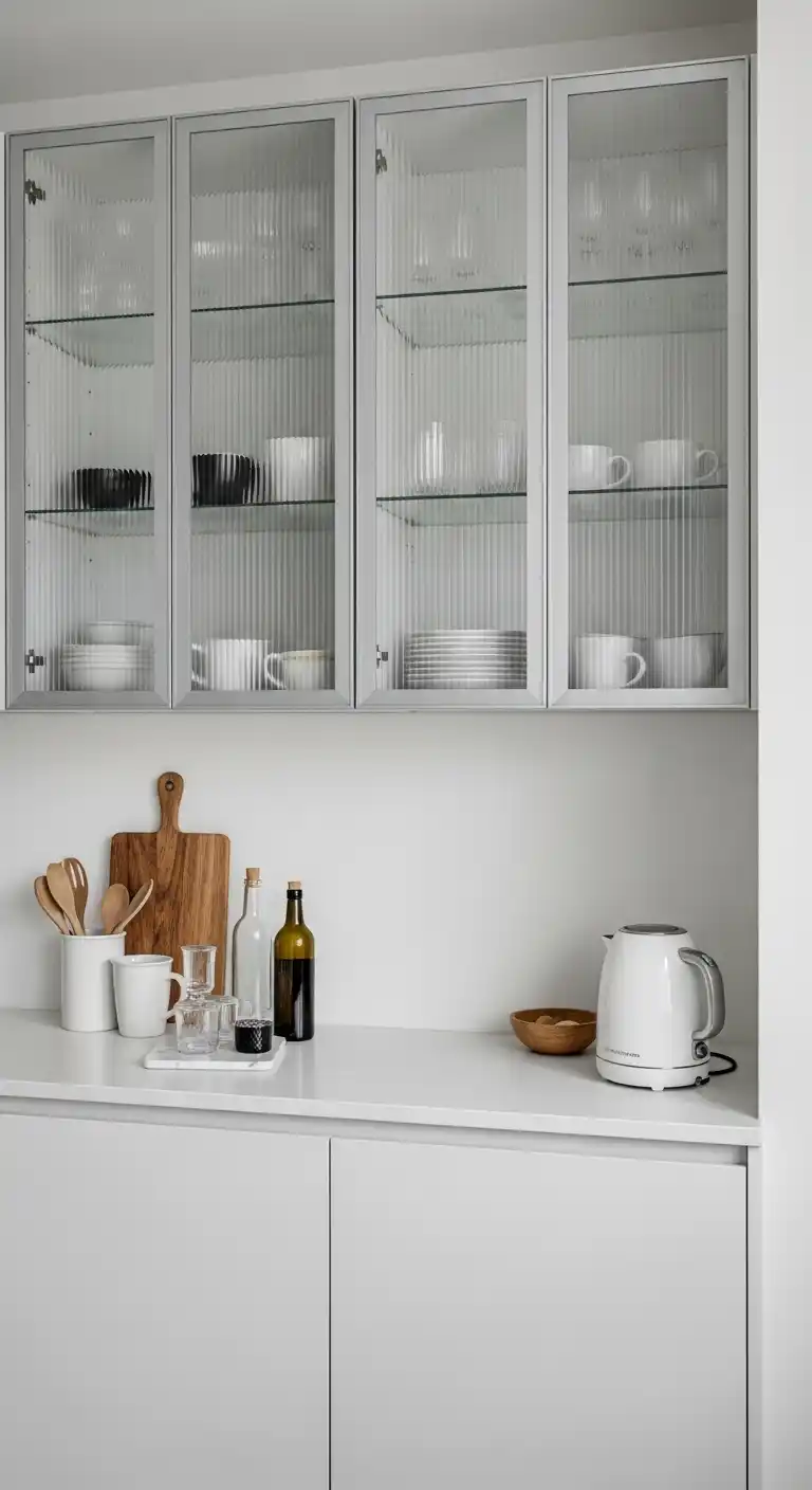 19. Glass-Front Cabinets for Air and Elegance