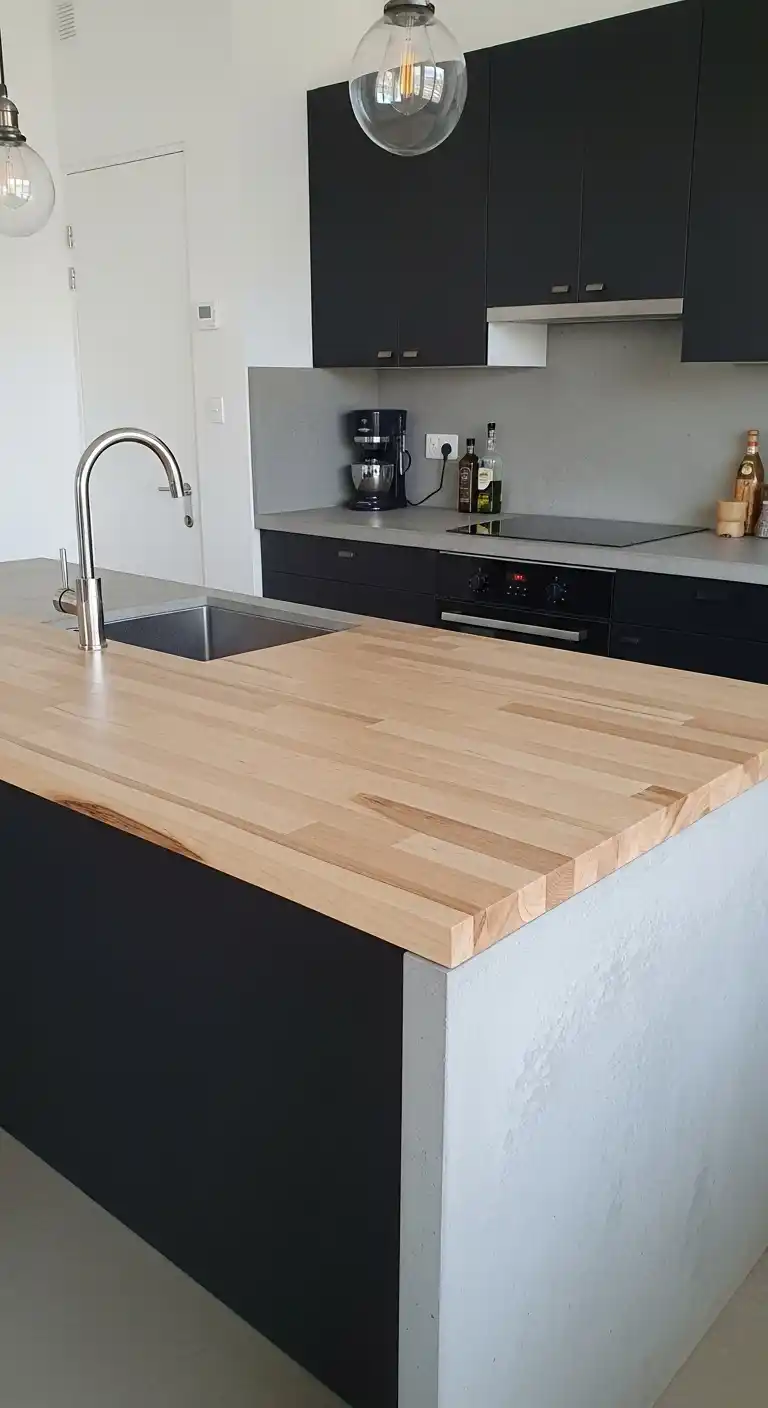19. Maple Slab with Concrete Accents