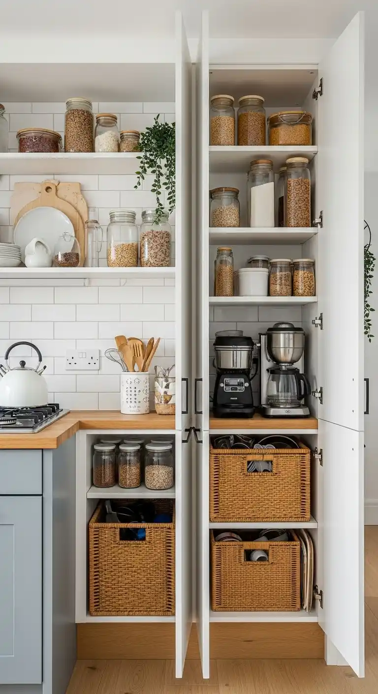 2. Open Shelving for Vertical Storage