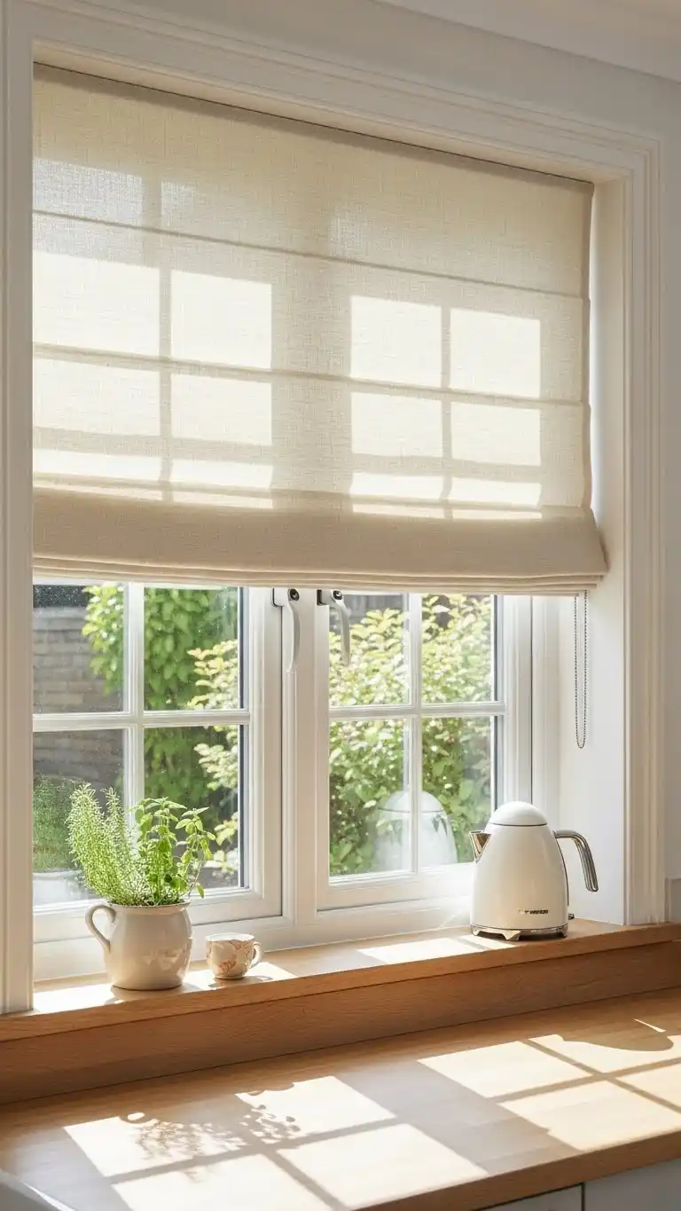 2. Roman Shades for a Polished Look