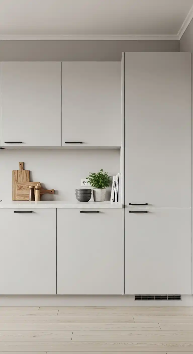 2. Sleek Flat-Front Cabinets for a Streamlined Look
